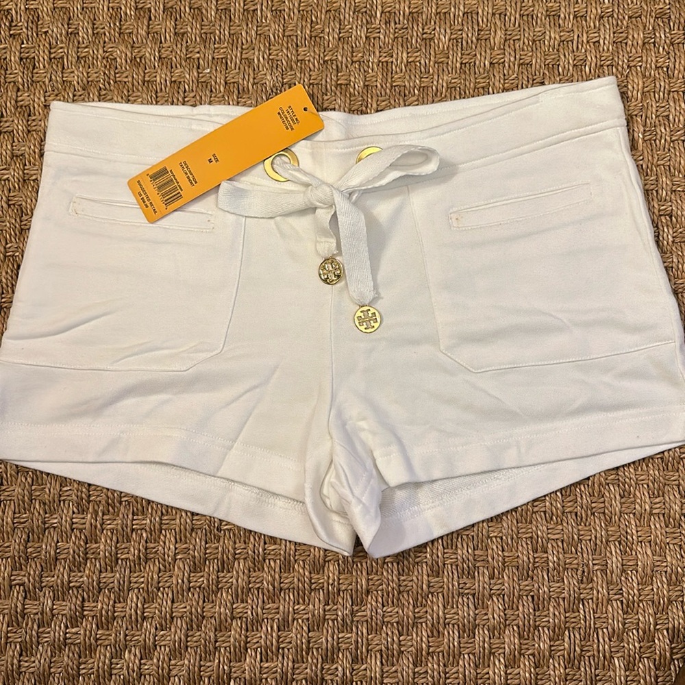 Brand New NWT Tory Burch drawstring cotton shorts